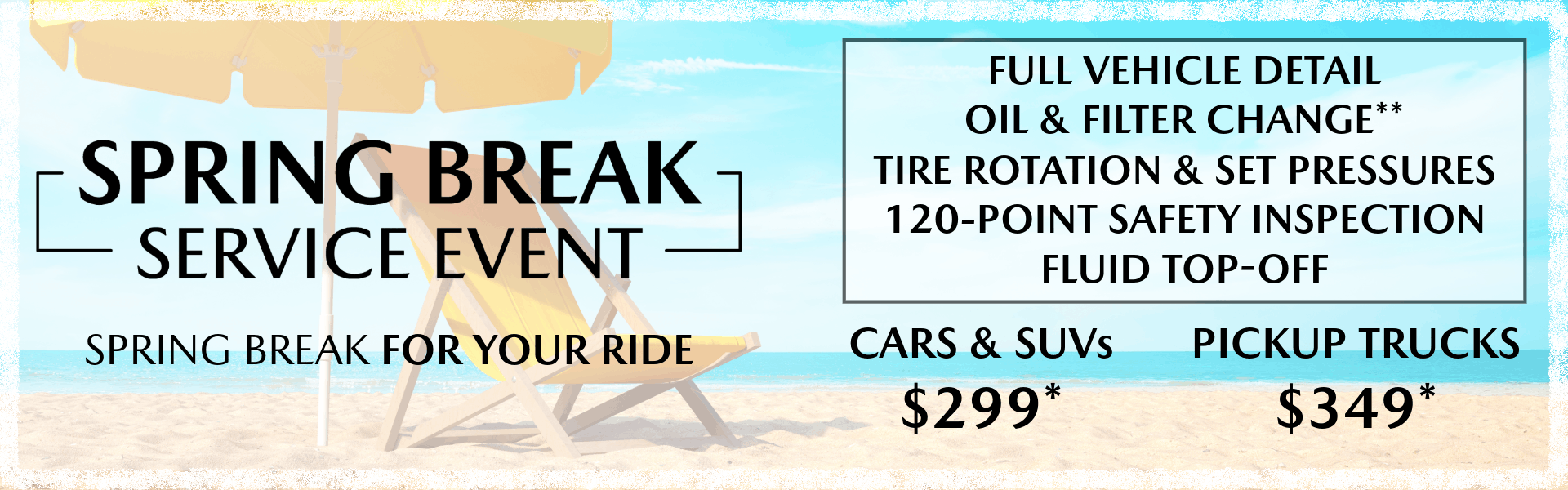 Service Specails Spring at baglier Buick GMC in Butler Pa